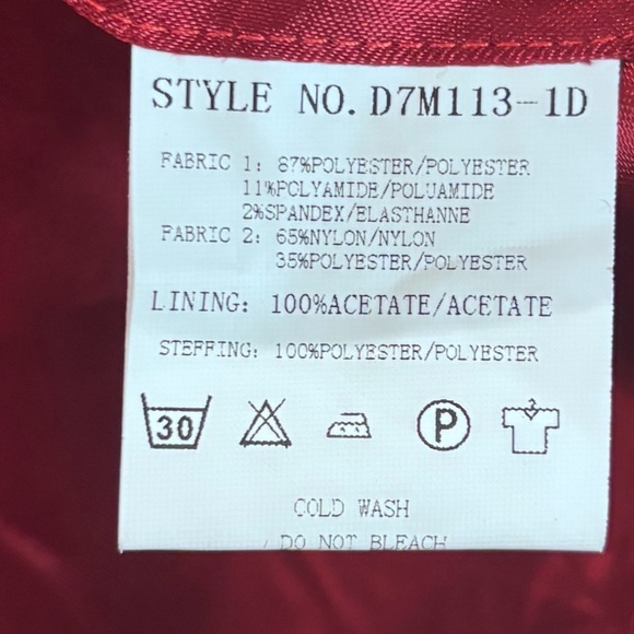 SISSY ME Sz L Velour Jacket with Floral Embroidery 3/4 Sleeves Puffed Collar NEW - Picture 10 of 12